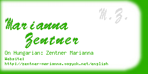 marianna zentner business card